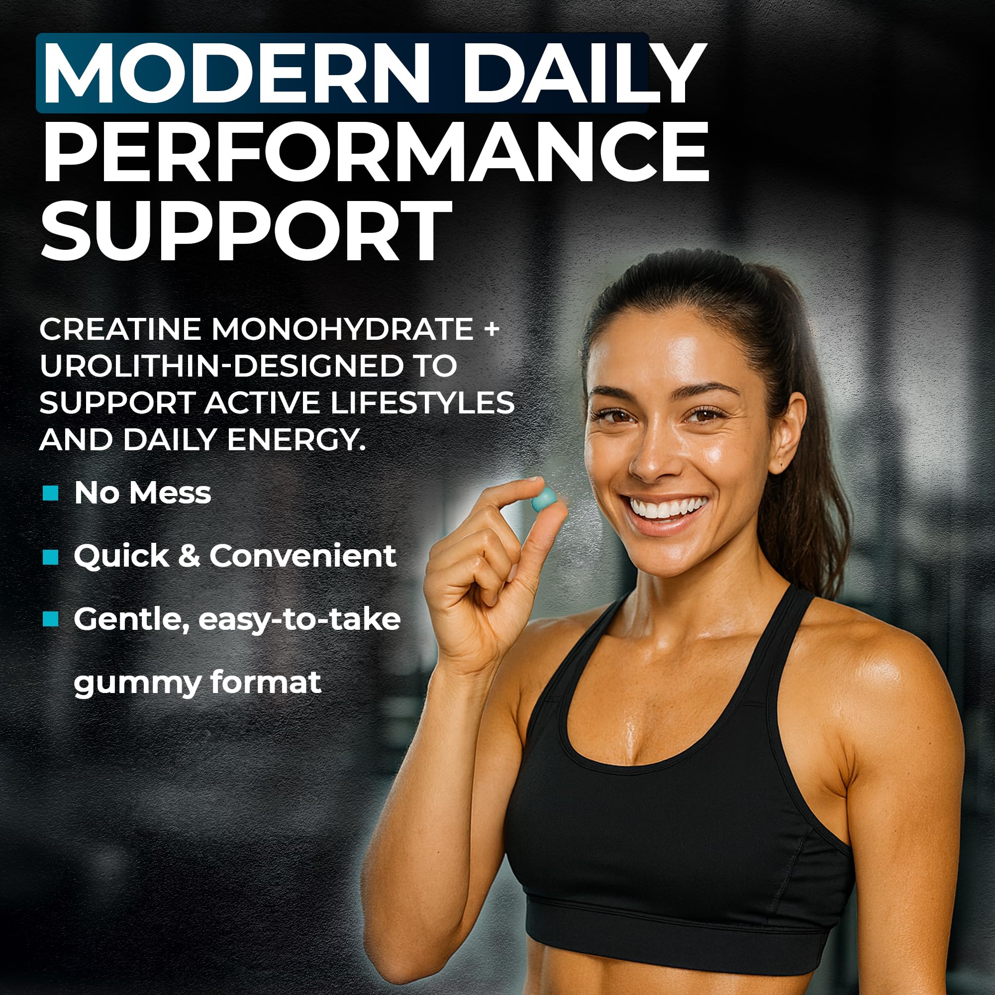 Myoboost™ Urolithin A + Creatine Gummies(5000mg) with L - Carnitine, Beta - Alanine & CoQ10 - Teal Skyes