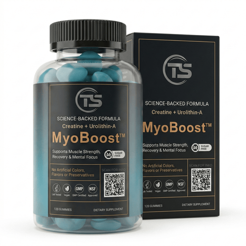 Myoboost™ Urolithin A + Creatine Gummies(5000mg) with L - Carnitine, Beta - Alanine & CoQ10 - Teal Skyes