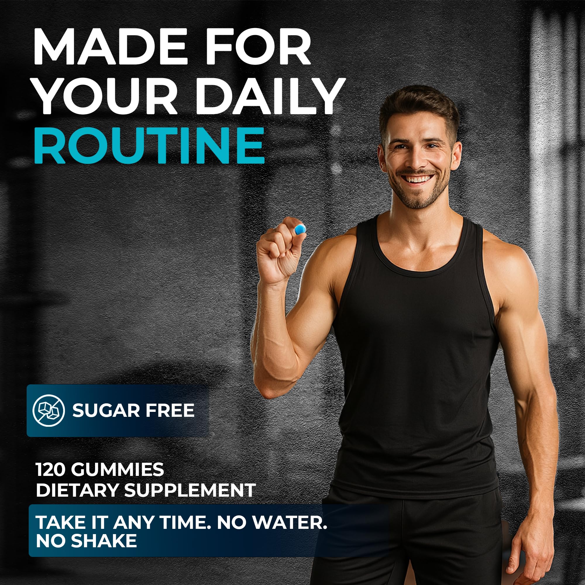 Myoboost™ Urolithin A + Creatine Gummies(5000mg) with L - Carnitine, Beta - Alanine & CoQ10 - Teal Skyes