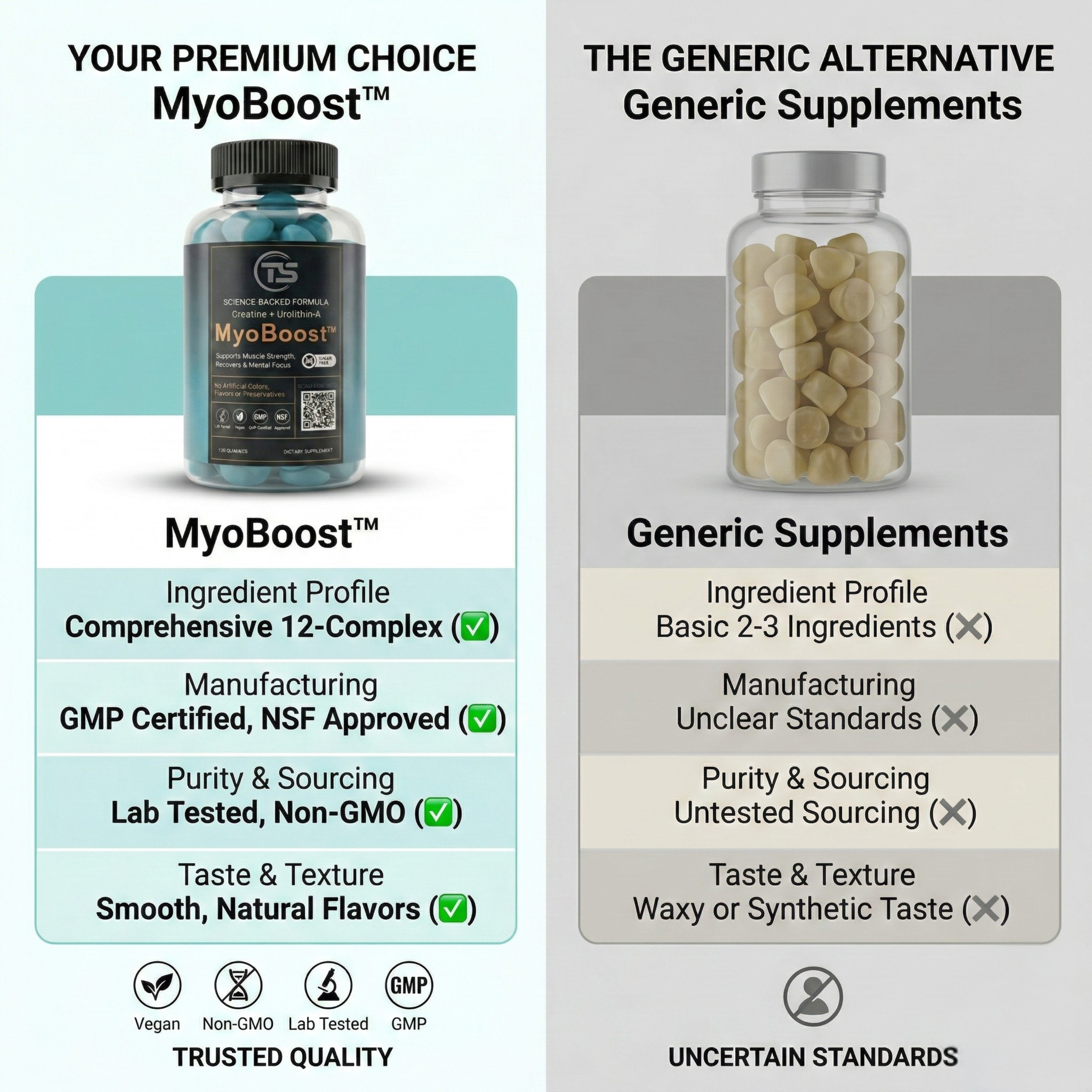 Myoboost™ Urolithin A + Creatine Gummies(5000mg) with L-Carnitine, Beta-Alanine & CoQ10